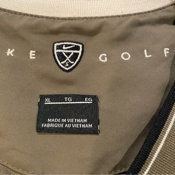 Nike Golf Jacket Men’s XL Green Gray Pullover VNeck Windbreaker - Picture 3 of 7